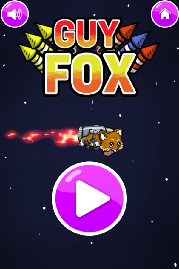 Guy Fox Game Welcome Screen Screenshot.