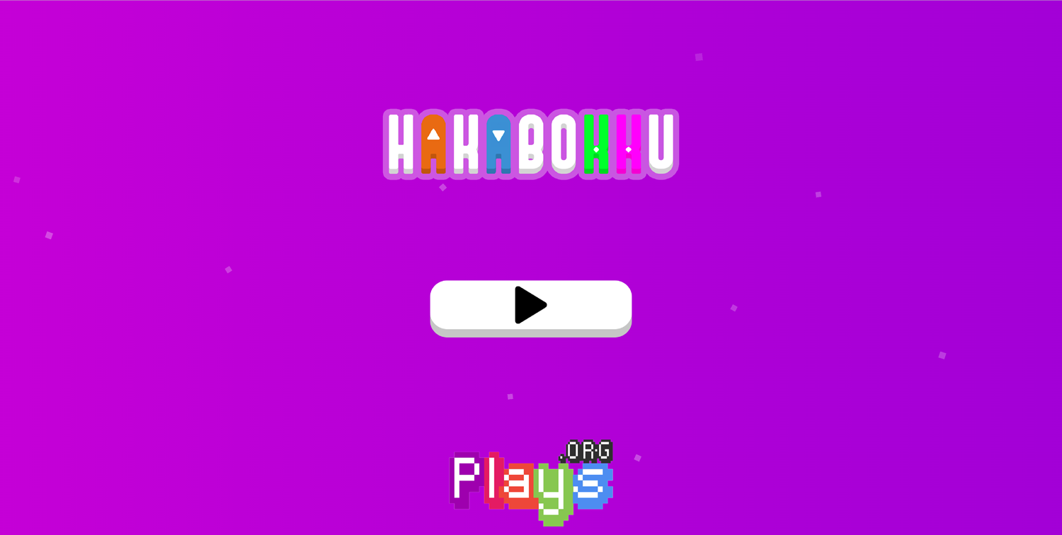 Hakabokku Game Welcome Screen Screenshot.