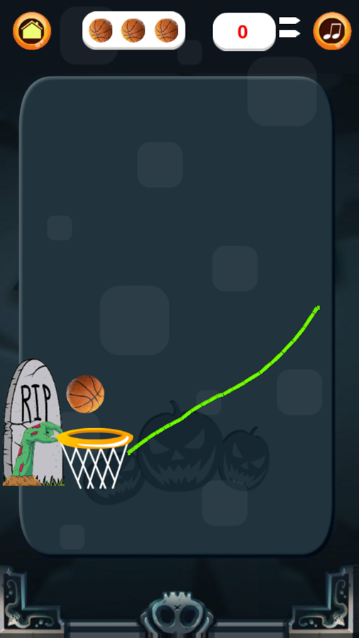 Halloween Basketball Game Play Screenshot.