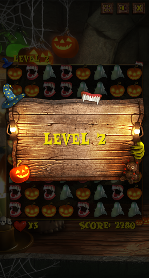 Halloween Breaker Game Next Level Screenshot.