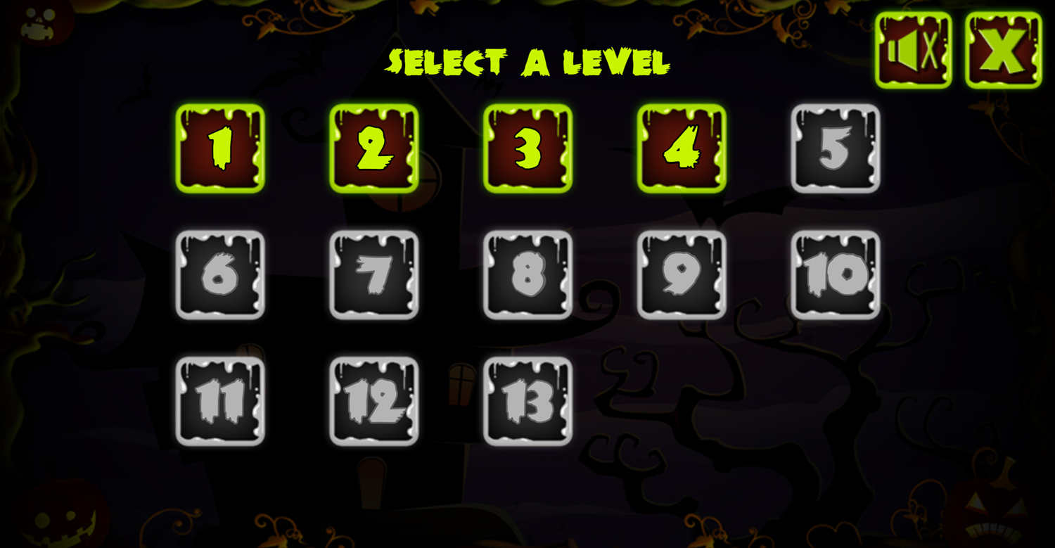 Halloween Chain Level Select Screenshot.