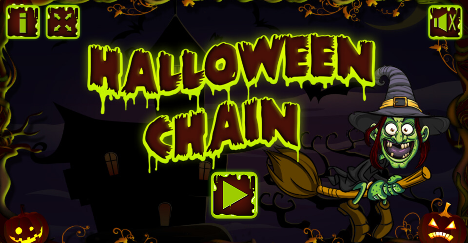 Halloween Chain Game Welcome Screenshot.