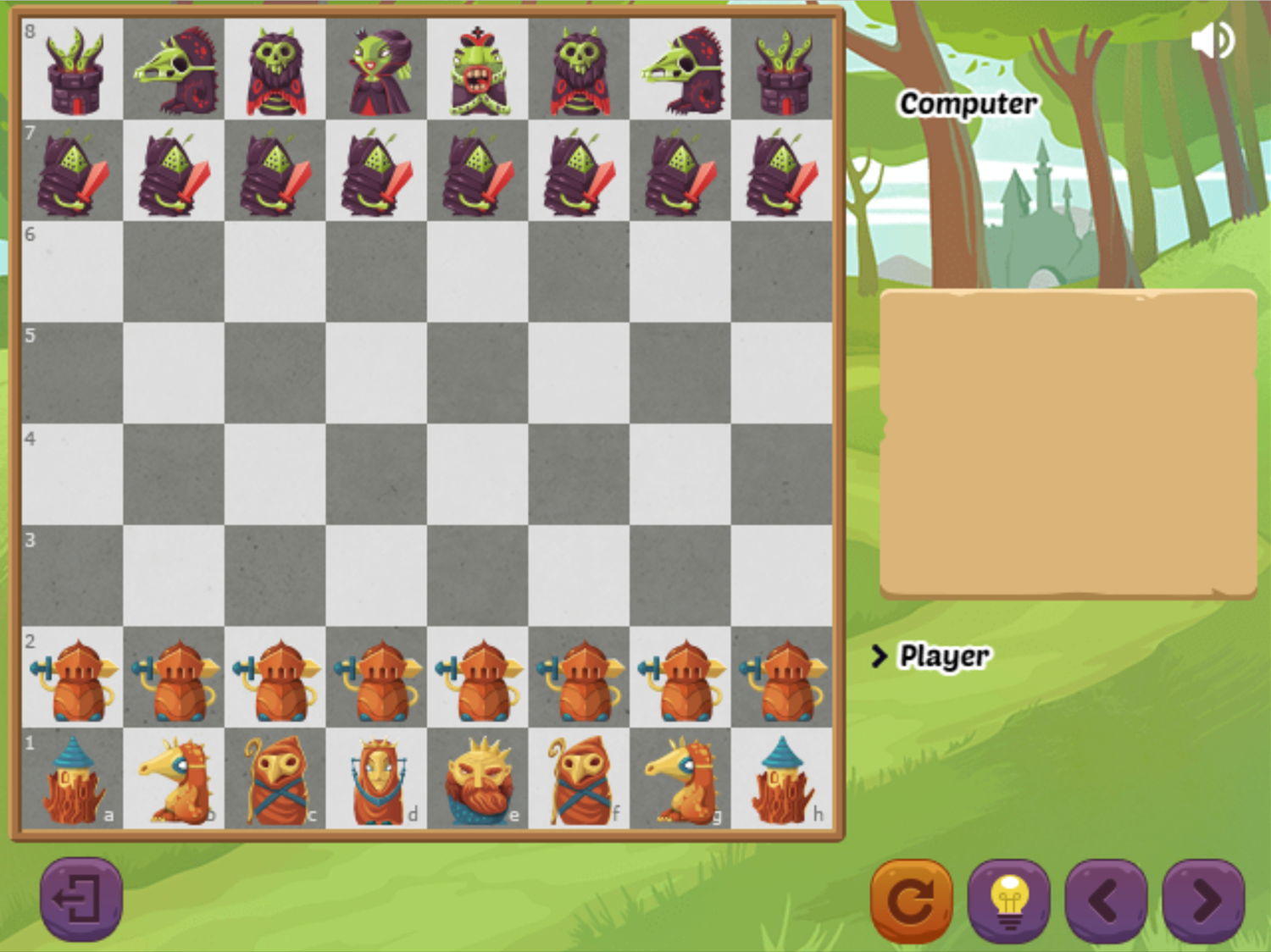 Halloween Chess Game Screenshot.