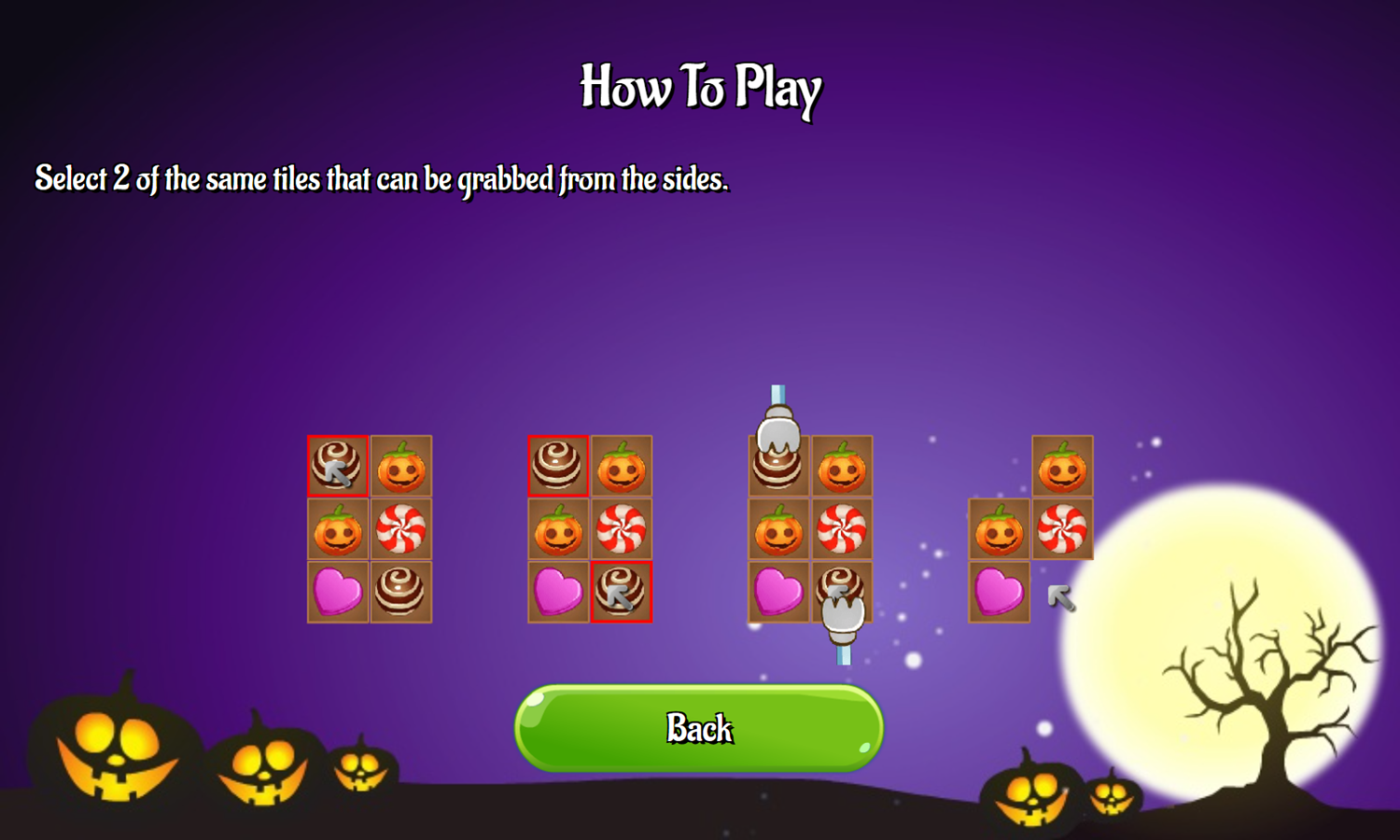 Halloween Grabbers Game How To Play Screenshot.