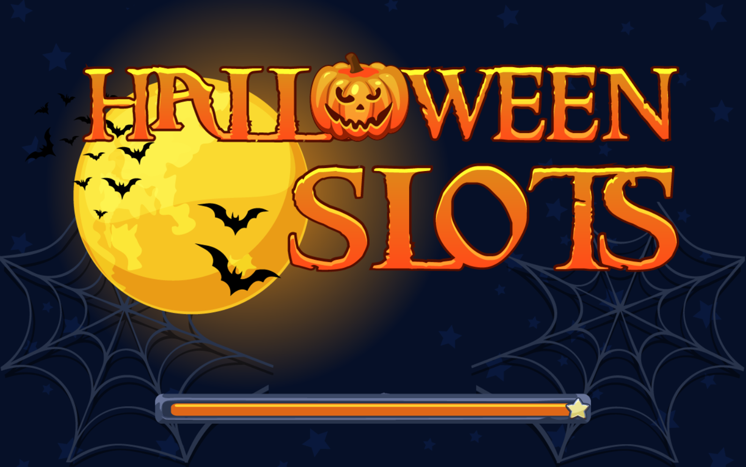 Halloween Slots Game Welcome Screen Screenshot.