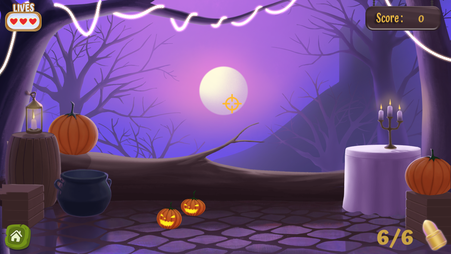 Halloween Town Game Start Screenshot.