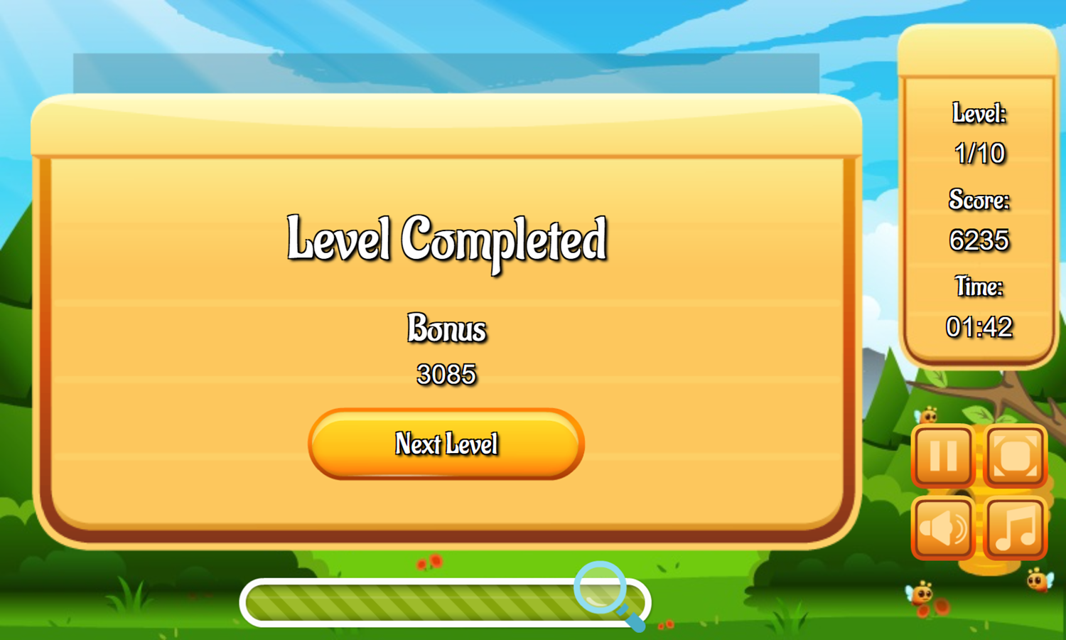 Happy Connect Game Level Completed Screenshot.