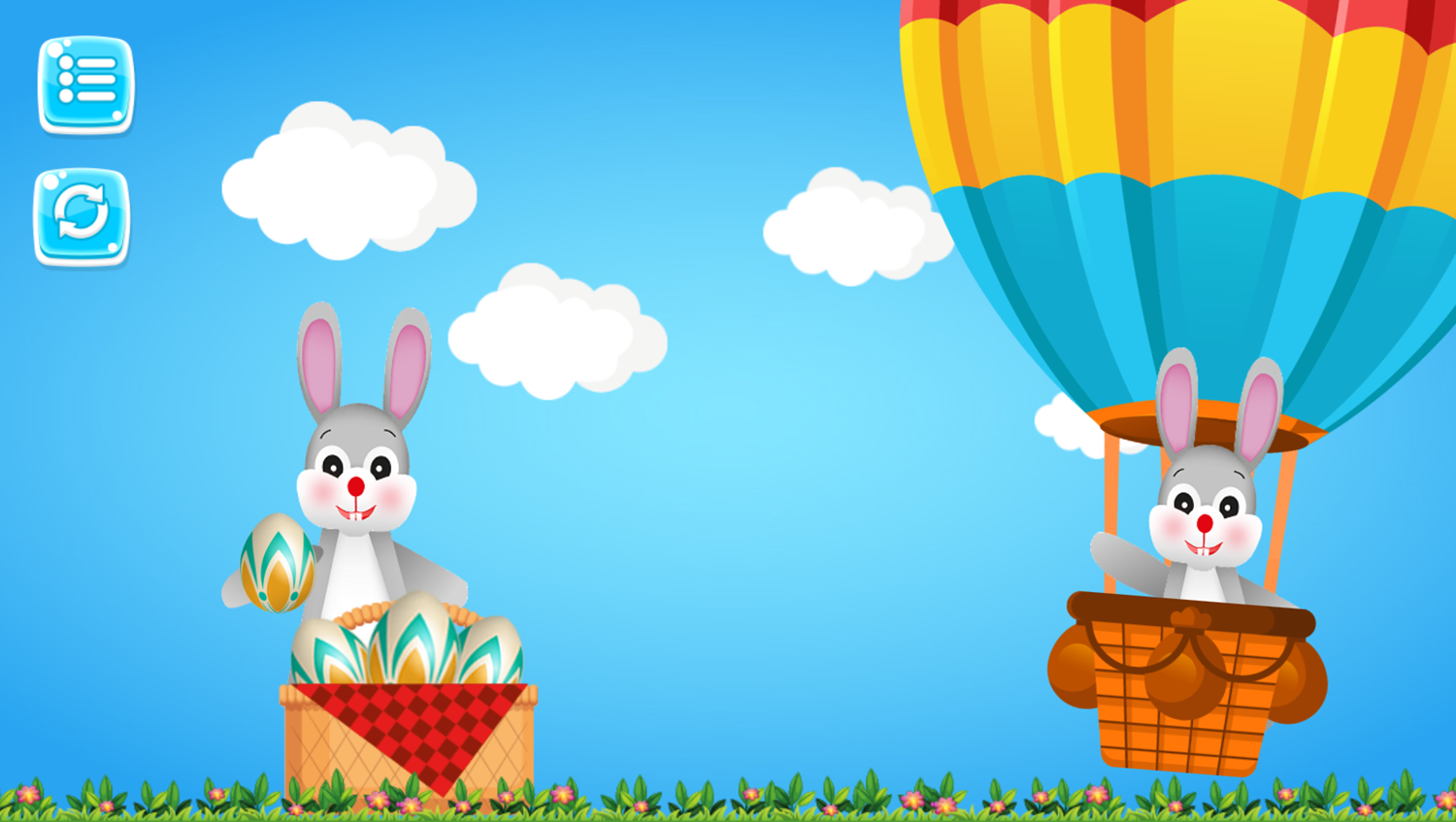 Happy Easter Game Start Screenshot.