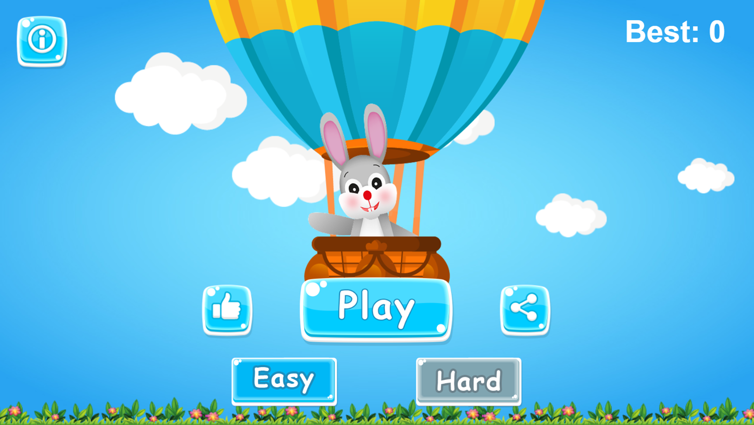 Happy Easter Game Welcome Screen Screenshot.