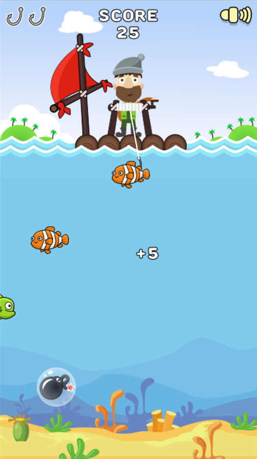 Happy Fishing Game Fish Caught Screenshot.