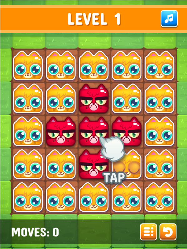 Happy Kittens Puzzle Game Introduction Screen Screenshot.