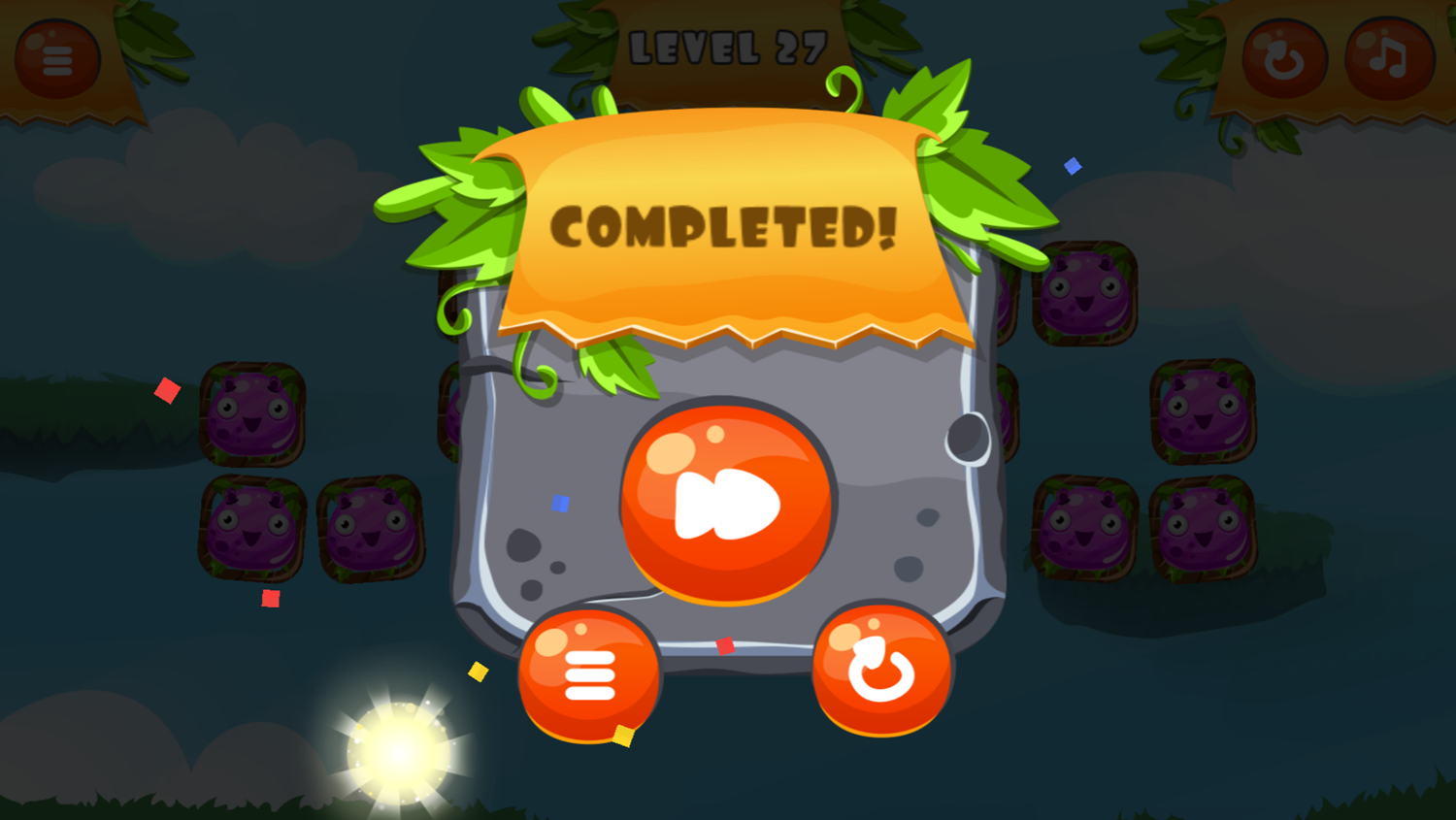 Happy Monsters Game Completed Screenshot.