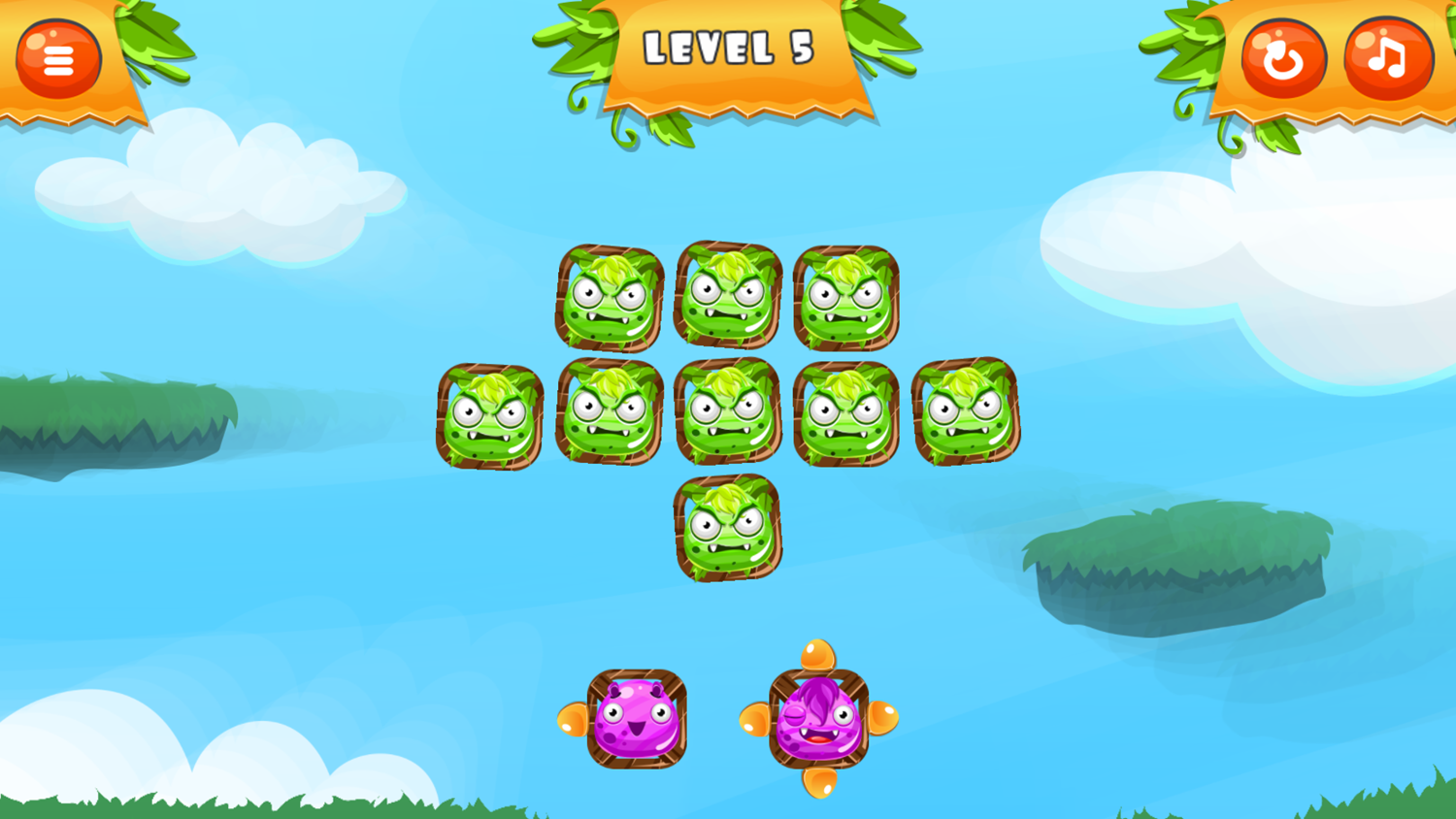 Happy Monsters Game Next Level Screenshot.