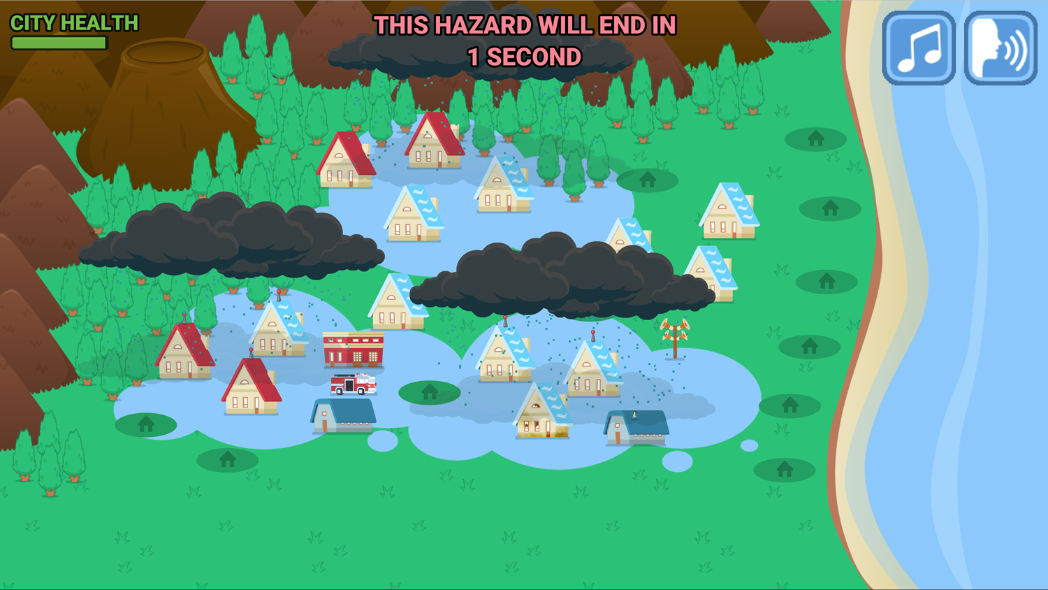 Hazardville Game Flooding Screenshot.