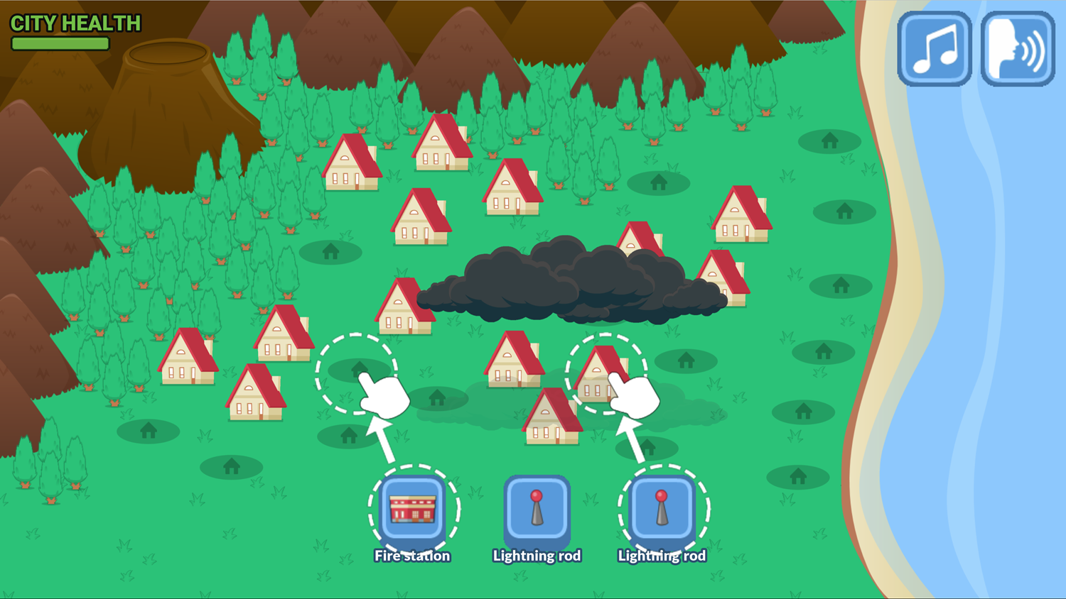 Hazardville Game Lightning Rods and Fire Station Screenshot.