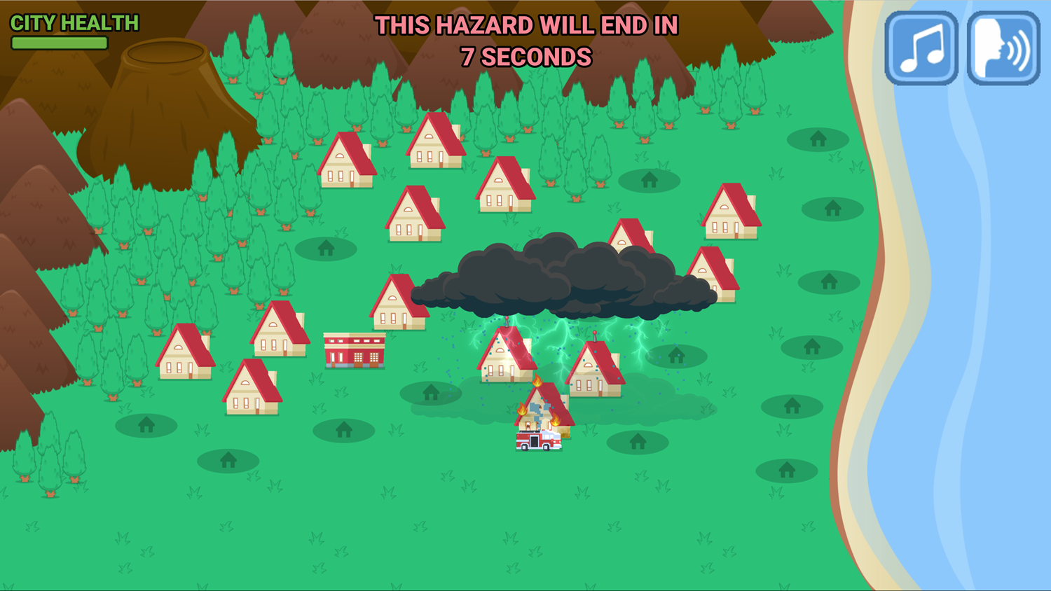 Hazardville Game Thunderstorm Lightning Screenshot.