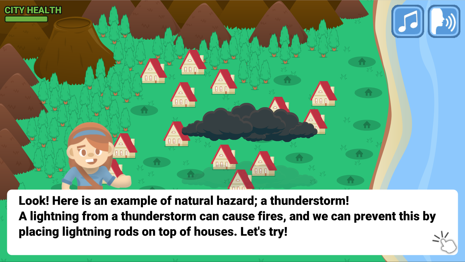 Hazardville Game Thunderstorm Screenshot.