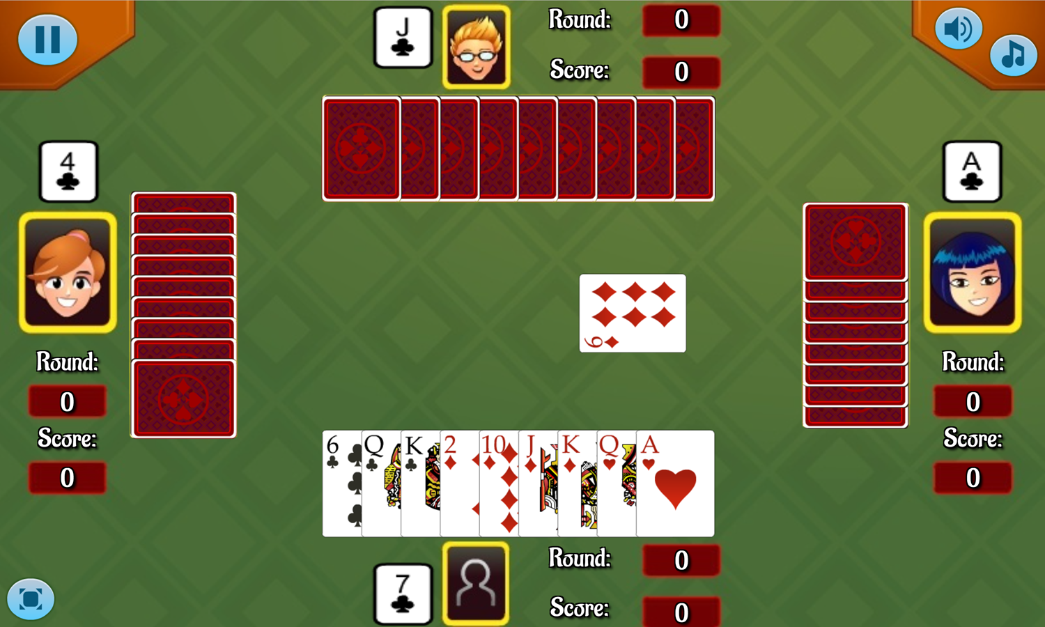 Hearts Card Gameplay Screenshot.