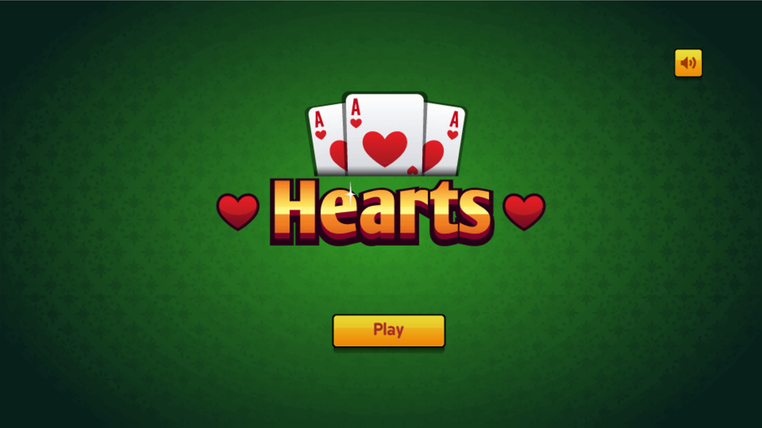 Hearts Card Game Welcome Screen Screenshot.