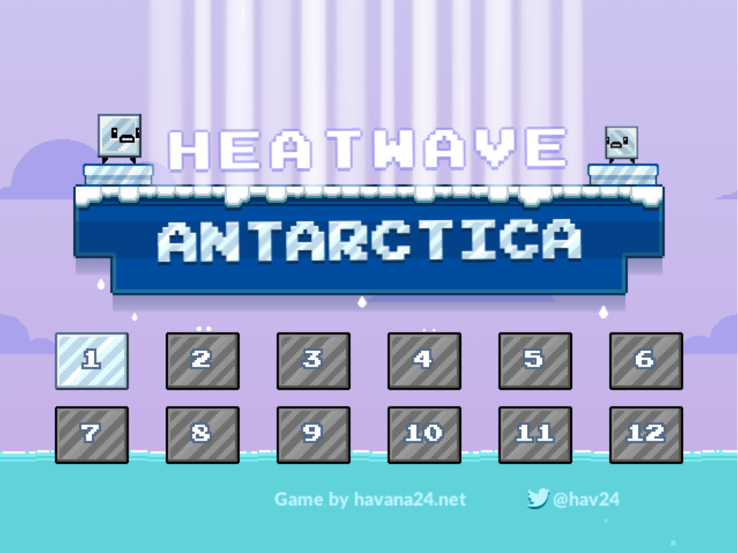 Heatwave Antarctica Game Welcome Screen Screenshot.