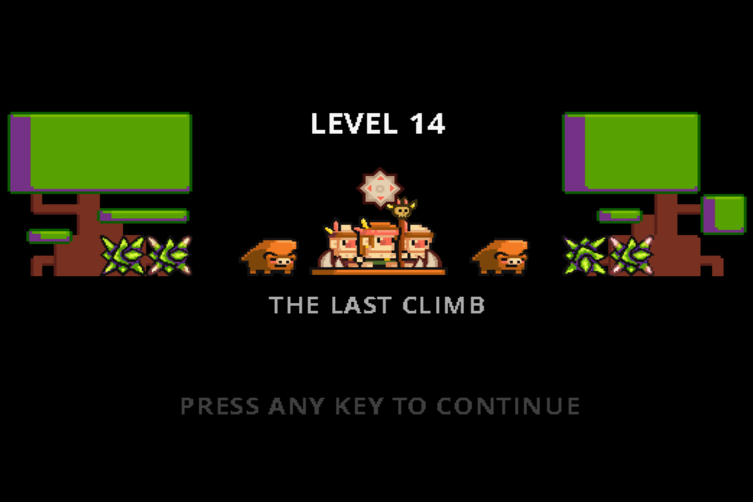 Hefty Shaman Game Final Level Introduction Screen Screenshot.