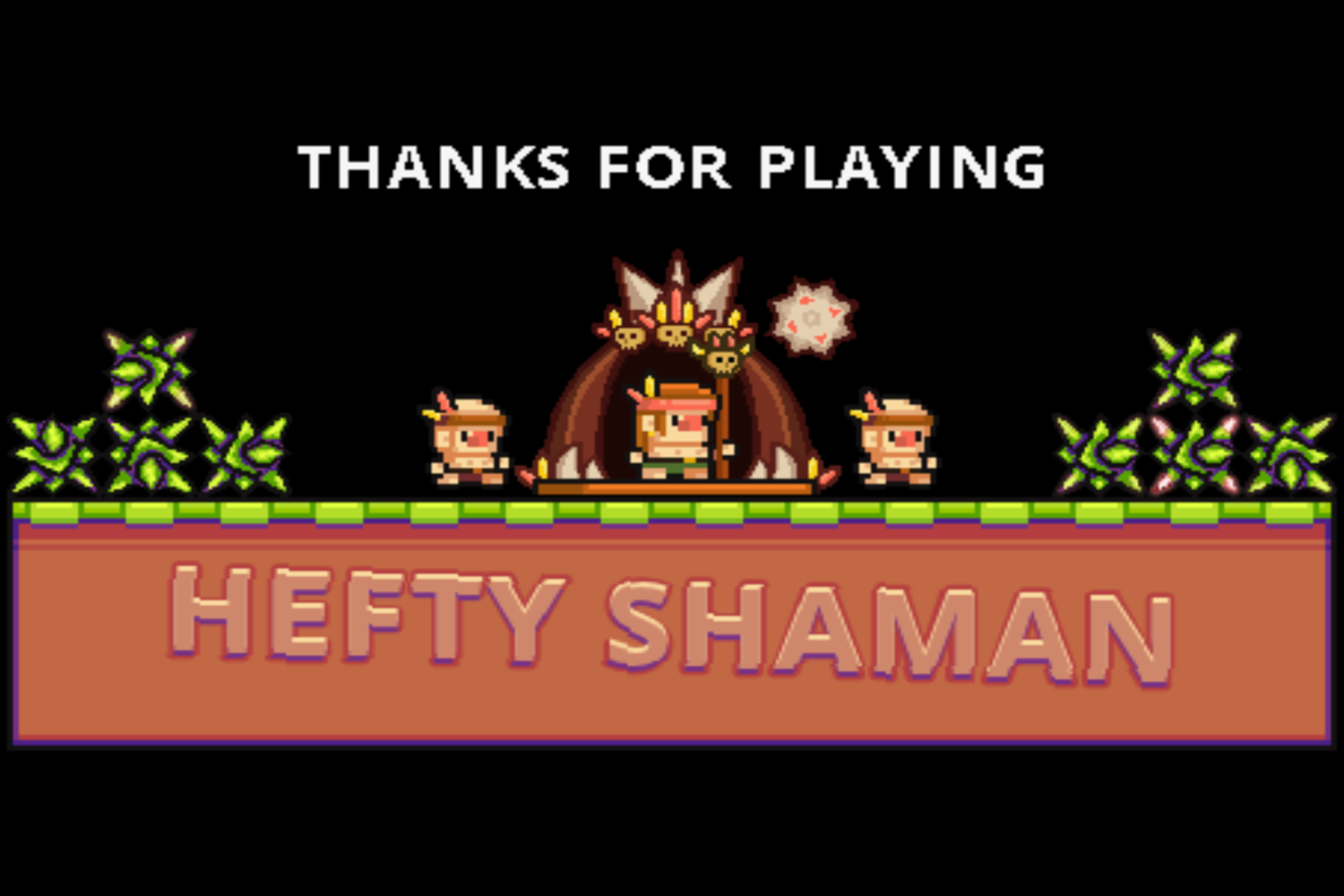 Hefty Shaman Game Beat Screen Screenshot.