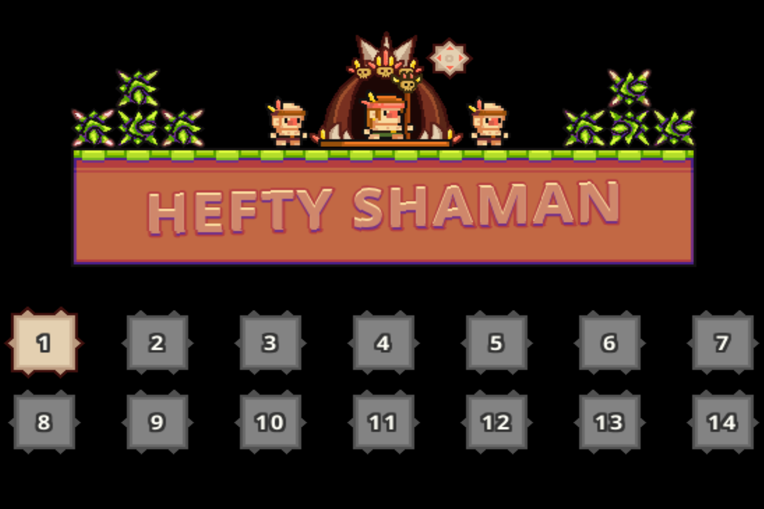 Hefty Shaman Game Welcome Screen Screenshot.