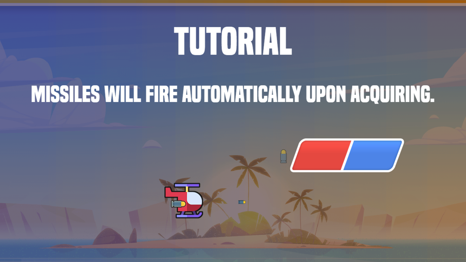 Heli Battle Game Automatic Fire Screen Screenshot.