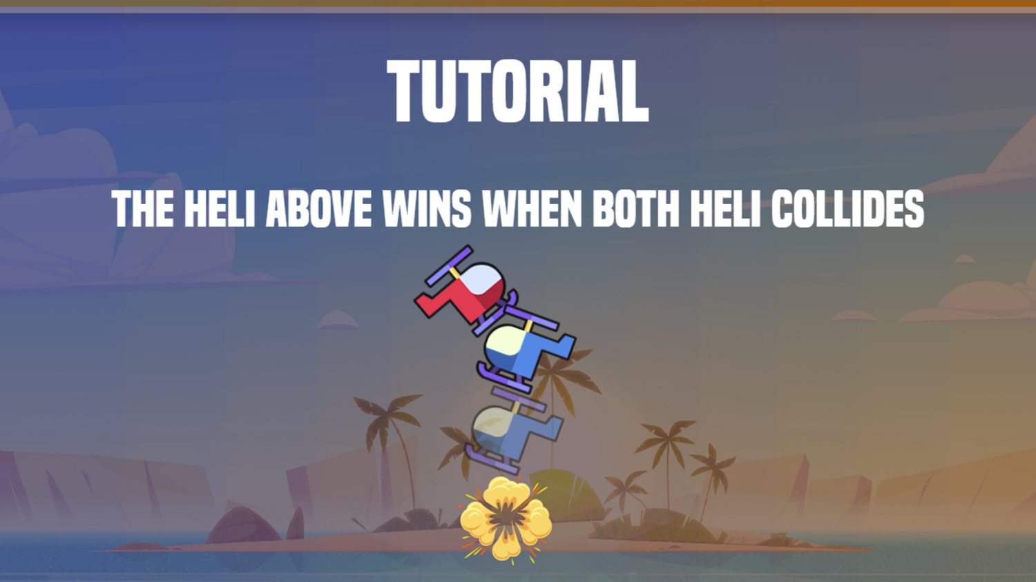Heli Battle Game Stay Above Instructions Screen Screenshot.