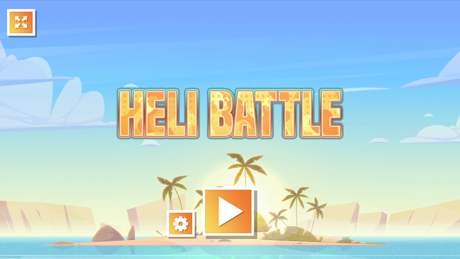 Heli Battle Game Welcome Screen Screenshot.