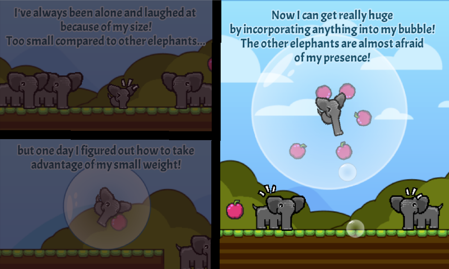 Heliumphant Game Comic Screen Screenshot.