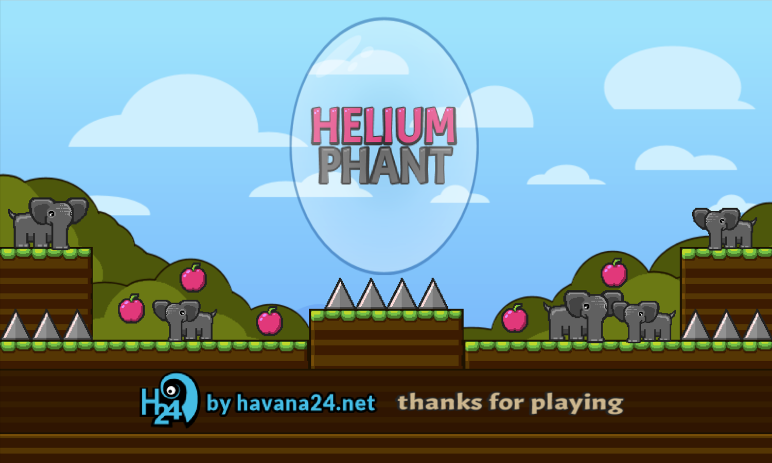 Heliumphant Game Beat Screen Screenshot.