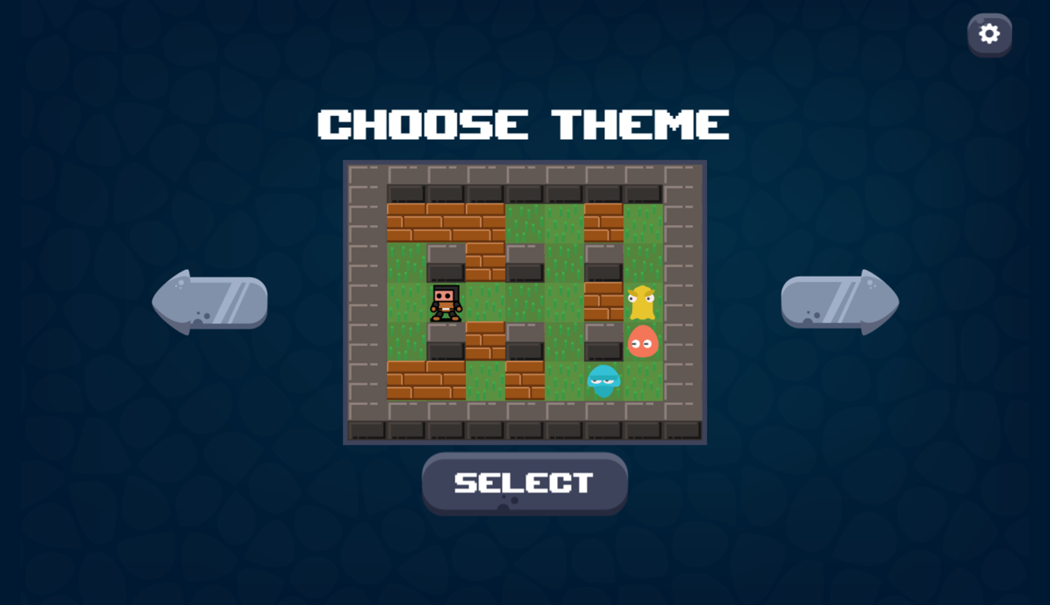 Hero Blaster Game Choose Theme Screenshot.