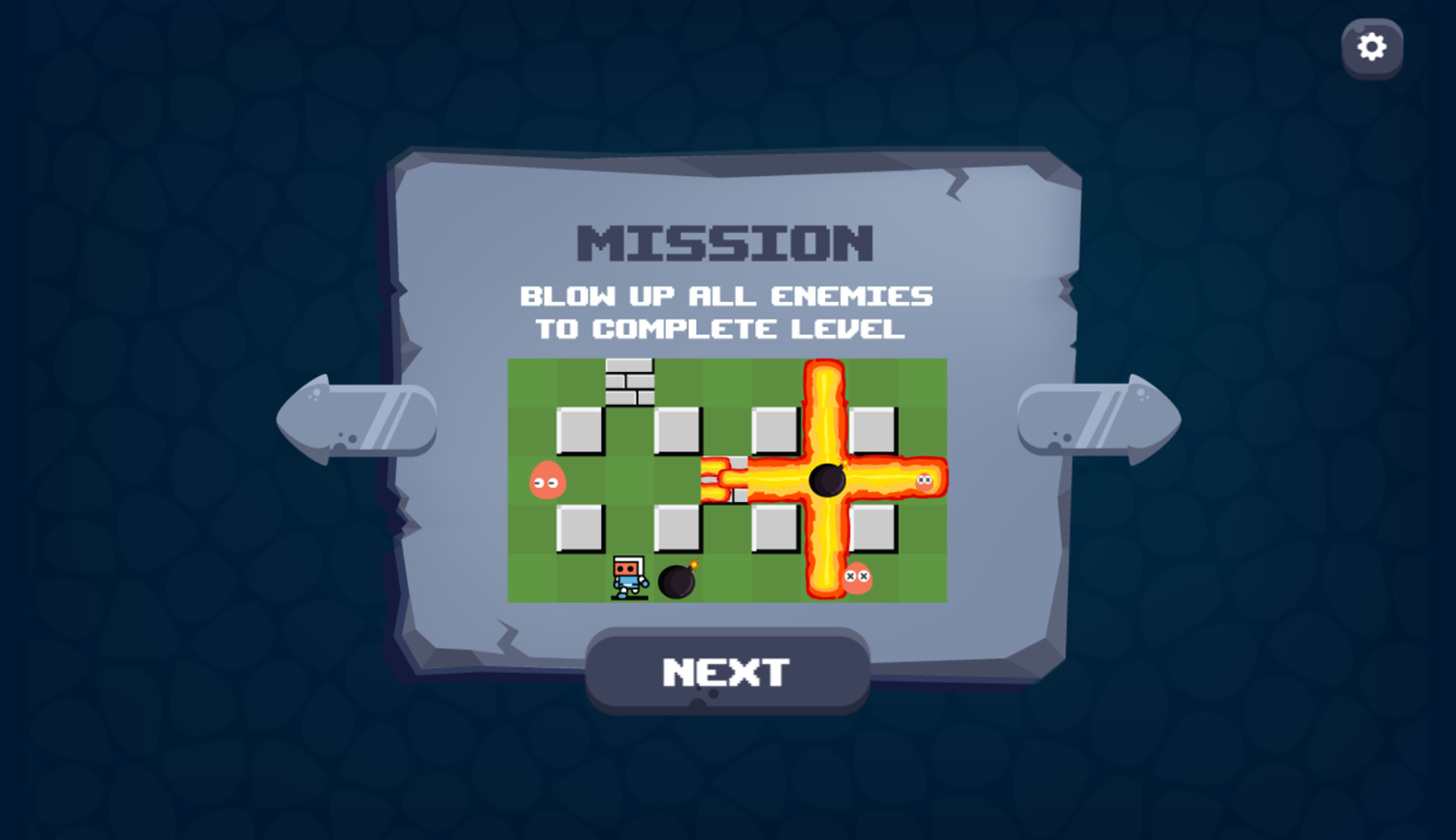 Hero Blaster Game Mission Screenshot.