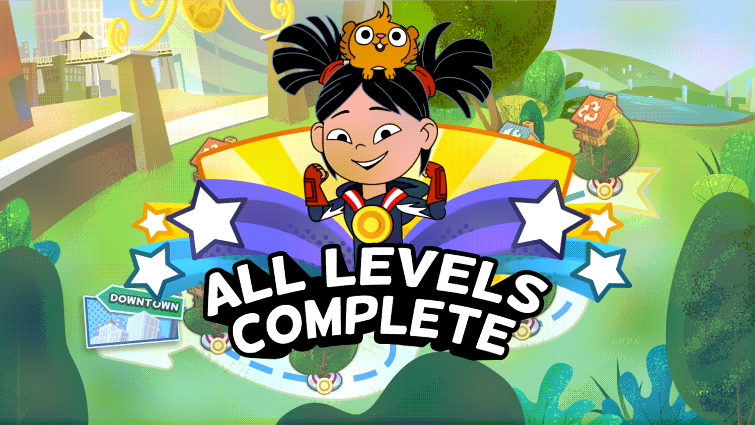 Hero Elementary Treehouse Trouble Game Complete Screenshot.
