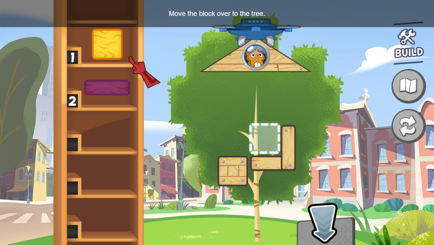 Hero Elementary Treehouse Trouble Move Block Screenshot.