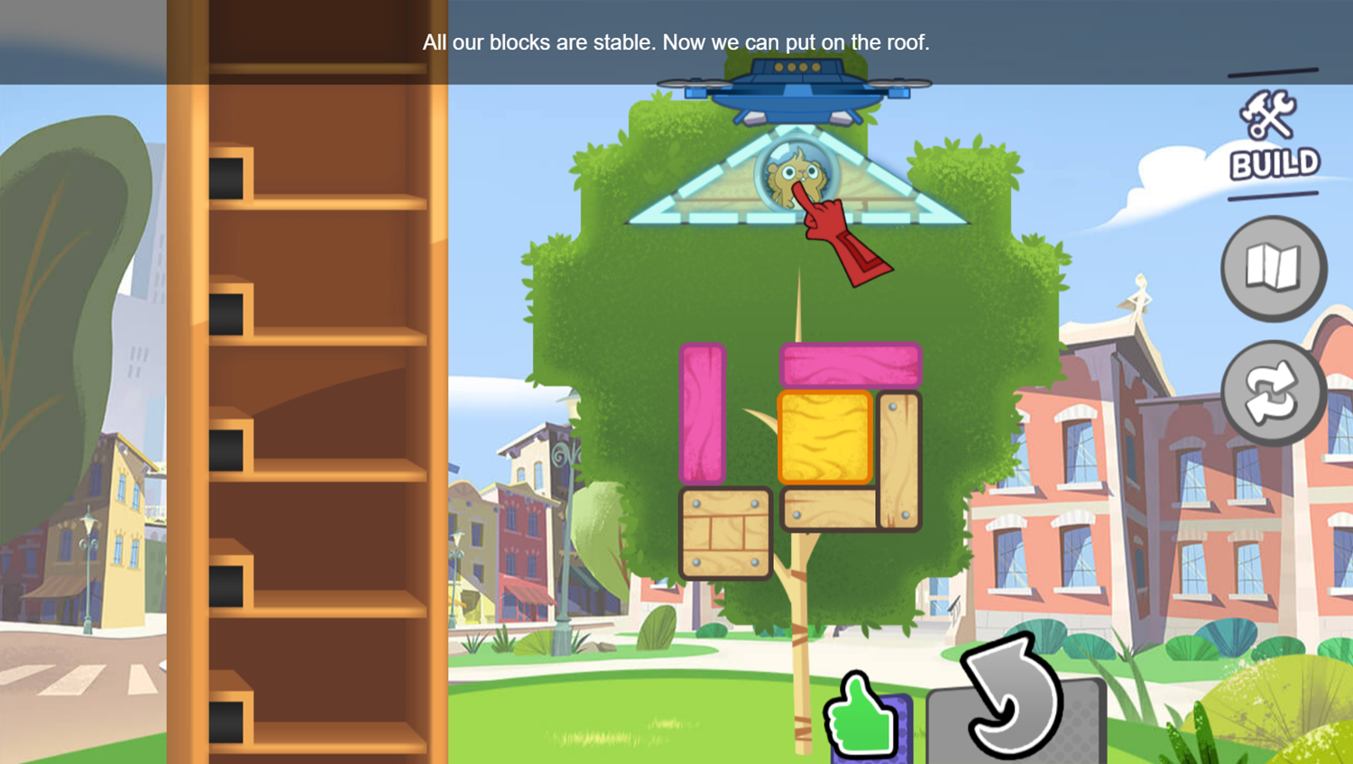 Hero Elementary Treehouse Trouble Test Roof Screenshot.