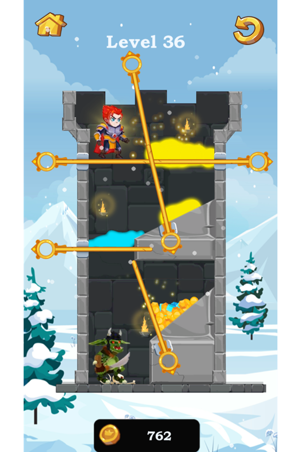 Hero Rescue Game Screenshot.