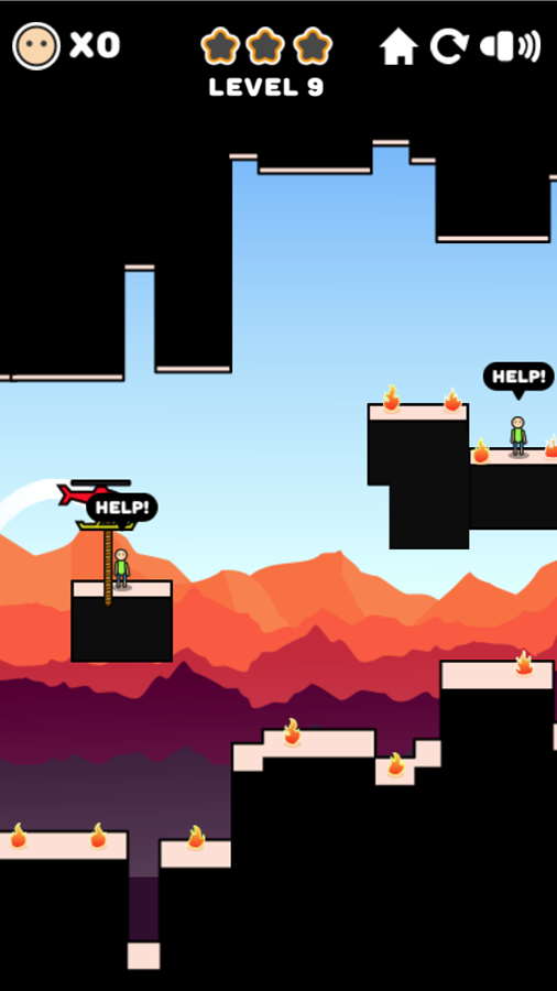 Hero Rescue Helicopter Game Screenshot.