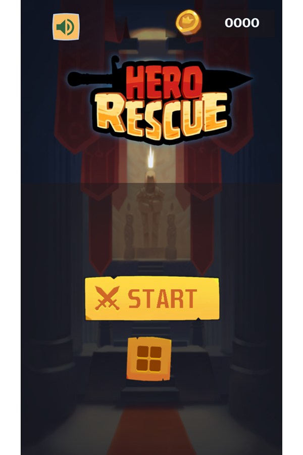 Hero Rescue Game Welcome Screenshot.