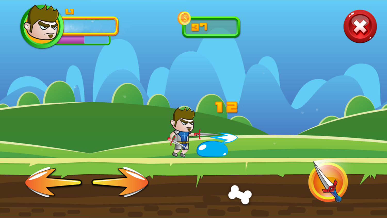 Hero Story Game Play Screenshot.