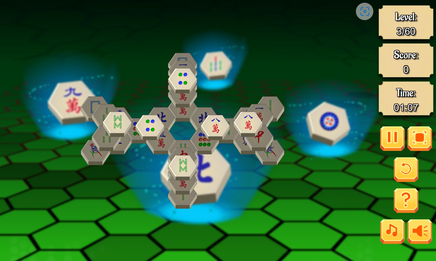 Hex Mahjong Game Next Level Screenshot.