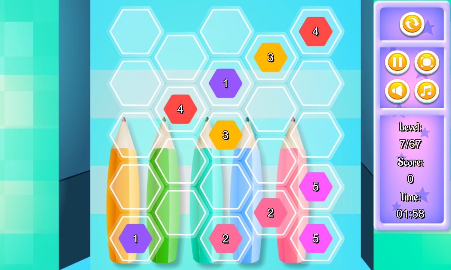 Hex Stream Game Level Progress Screenshot.