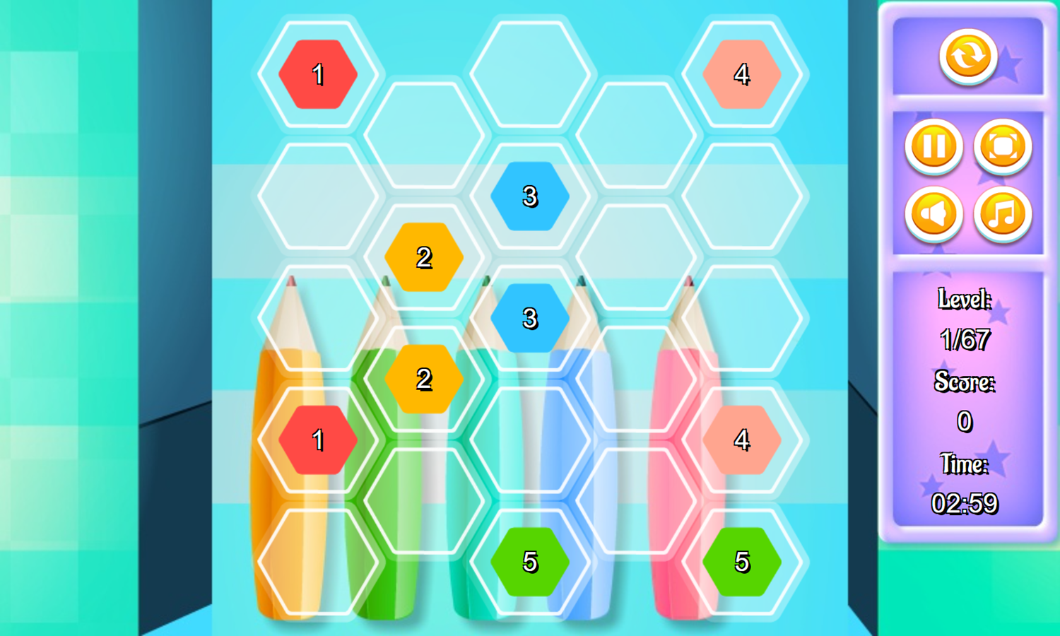 Hex Stream Game Level Start Screenshot.