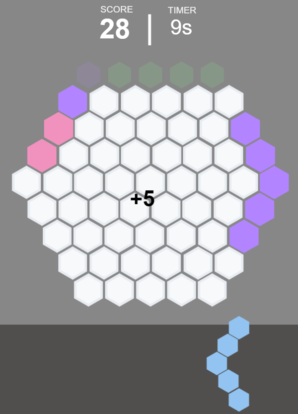 Hexa Game Play Screenshot.