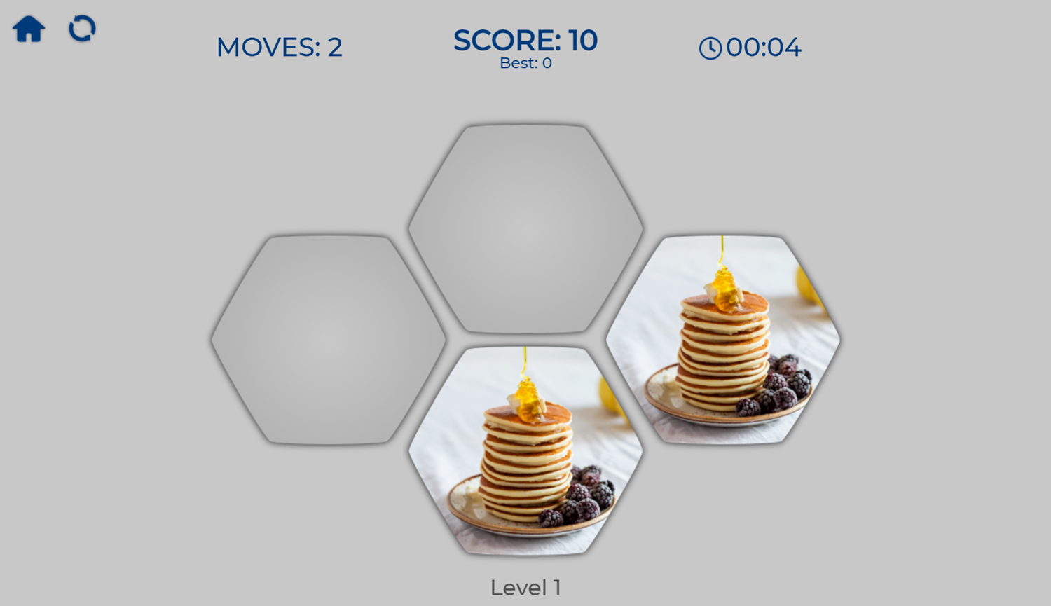 Hexa Memory Game Level Play Screenshot.