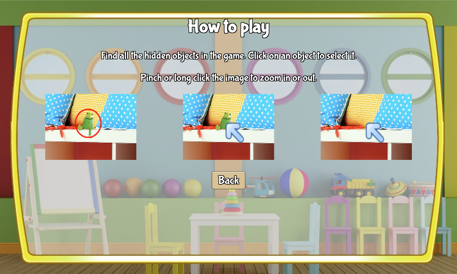 Hidden Classroom Game How to Play Screen Screenshot.