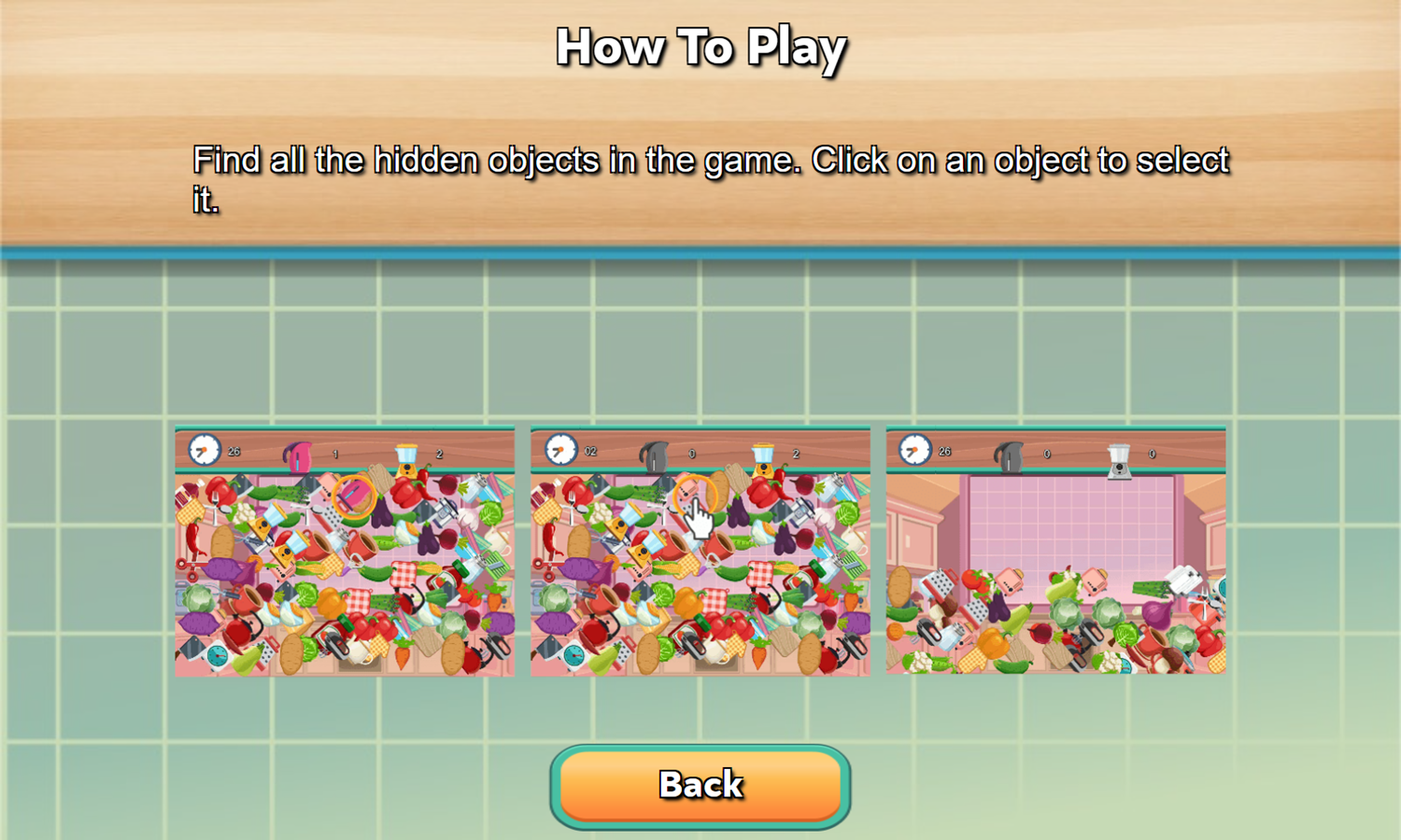 Hidden Food Game How To Play Screenshot.