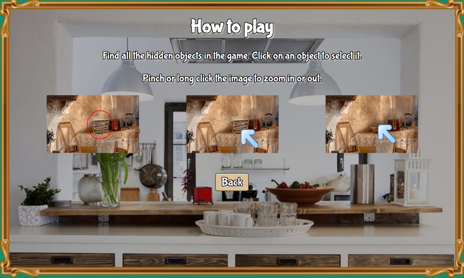 Hidden Kitchen Game How To Play Screenshot.