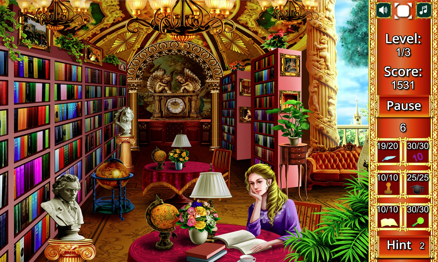 Hidden Library Game Screenshot.